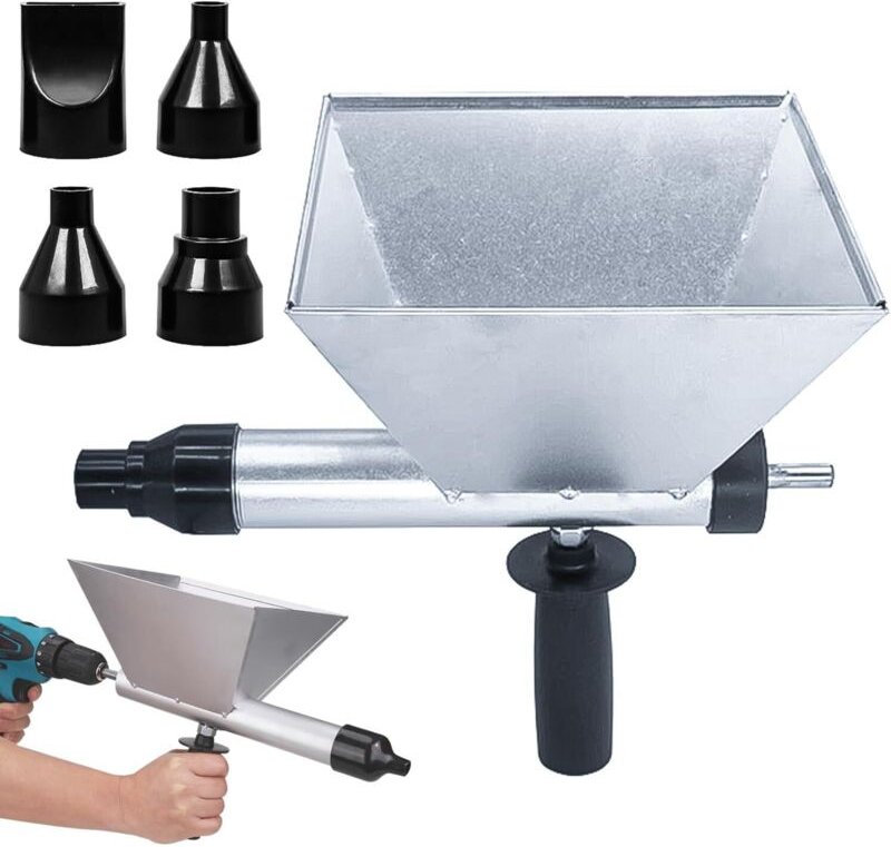 Ineasicer Tragbare elektrische Fugenpistole mit 4 Spitzen, Zementpistole aus Edelstahl, keine elektrische Bohrmaschine e...