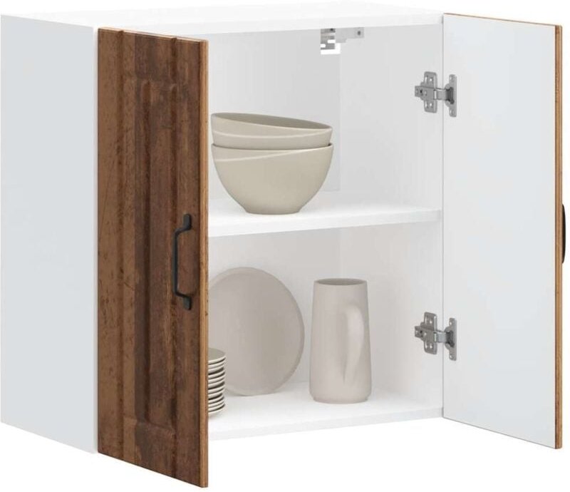 Küchen-Hängeschrank Lucca Altholz-Optik Holzwerkstoff Vidaxl