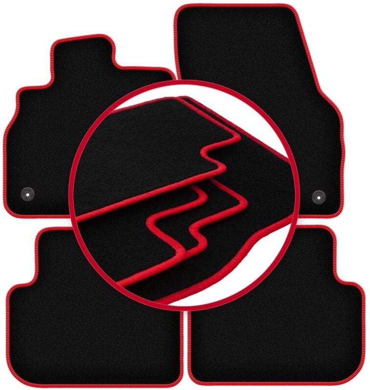 CARLUX-RED Autofußmatten für: Audi Q3 II F3 SUV (2018-)
