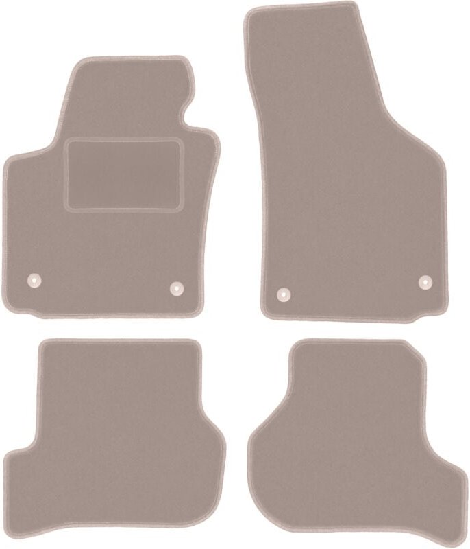 Beige Veloursmatten für: Seat Leon II Schrägheck (2005-2012)
