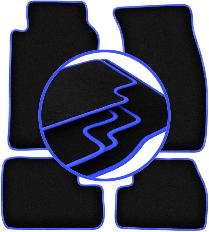 CARLUX-BLUE Autofußmatten für: Nissan 200SX Coupé (1988-2003)