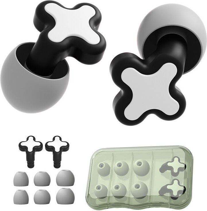 Linghhang - Schwarz, Silikon-Ohrstöpsel zum Schlafen, Silikon-Ohrstöpsel, Schalldämmung, Anti-Lärm-Ohrstöpsel – Konzert-...