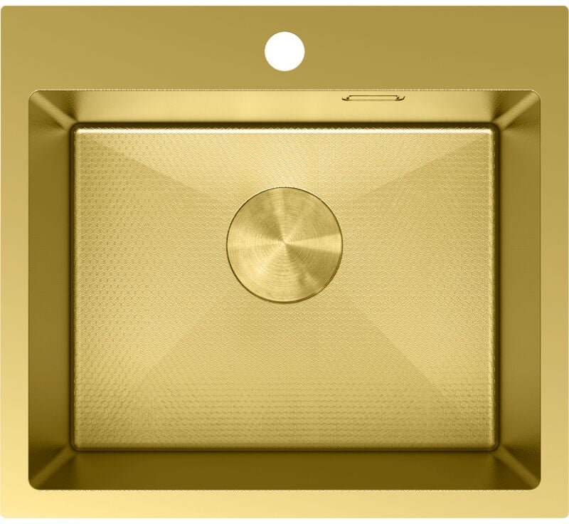 Mexen Solix Edelstahlspüle 1-beckig 500 x 450 mm, golden HC - 6402501000-55HC