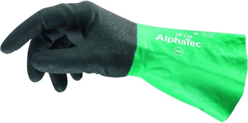 Thumbnail - Ansell Handschuh AlphaTec 58-128, Gr. 11, schwarz/grün 12 Stk