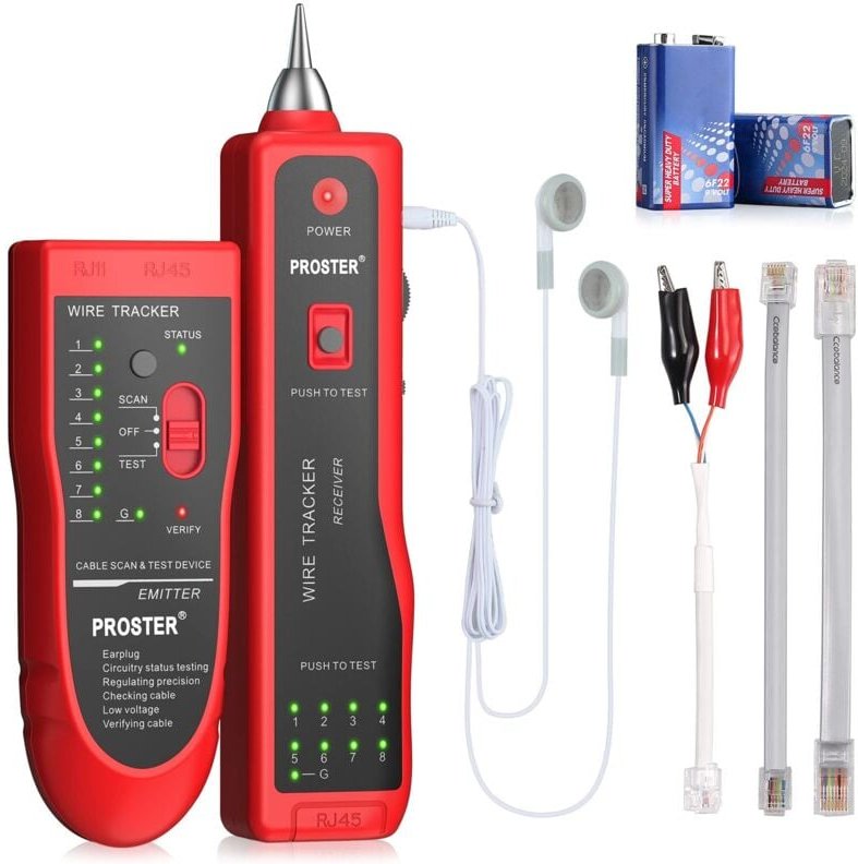 Elektrischer Kabel-Tracker, Draht-Tracker RJ11 RJ45 Finder Ethernet LAN Multifunktions-Toner-Tracer Netzwerkkabel-Sortie...