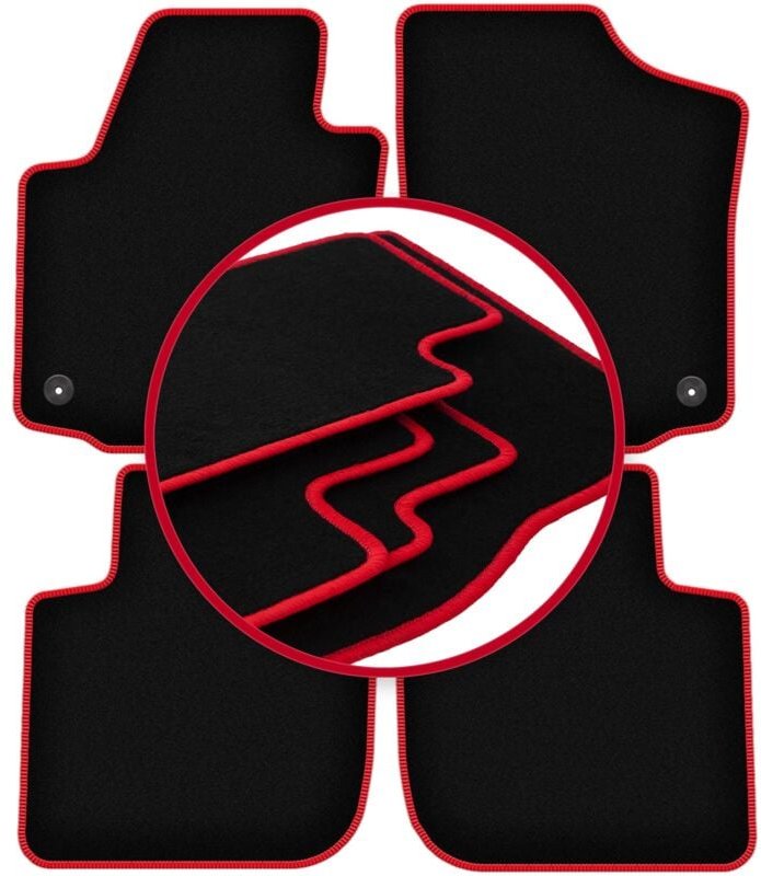 CARLUX-RED Autofußmatten für: Seat Toledo IV Limousine (2012-)