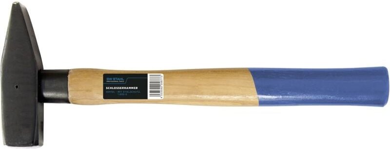 SW-Stahl 50910L Schlosserhammer mit Stielschutz I Werkzeughammer aus Hickoryholz I Hammer mit Kopfgewicht 1000g I Hammer...