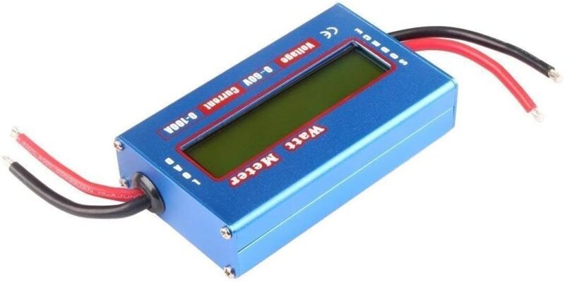 Ersandy - Solar-Leistungsmesser, LCD-Leistungsanalysator, Wattmeter, DC-LCD-Display, 60 V/100 a, hochpräzises Leistungsm...