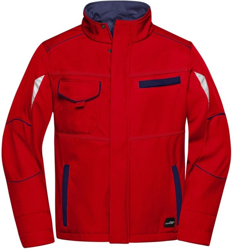 James&nicholson - Wind- und Wasserfeste Softshelljacke JN851 Gr. l red/navy