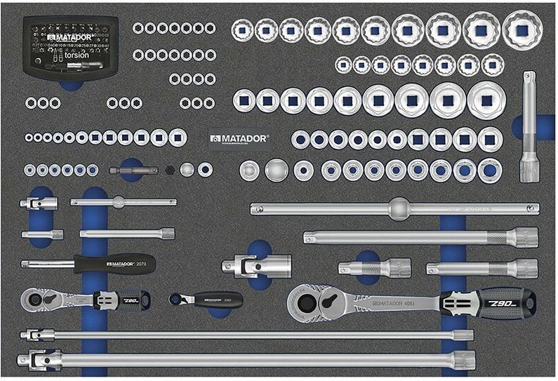 Mts Steckschlüssel-Satz, 145-tlg., 1/4-3/8-1/2' (3/3