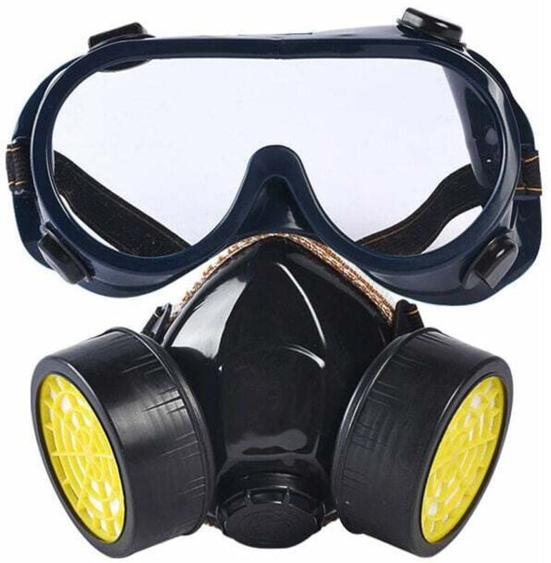 Schutzmaske, wiederverwendbare Atemschutzmaske, Triomphe-Schutzmaske mit doppelter Filterung gegen giftige Dämpfe, Anti-...