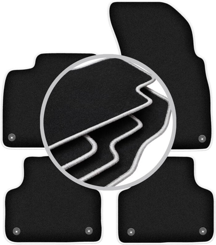 CARLUX-SILVER Autofußmatten für: Audi Q7 II SUV (2016-)