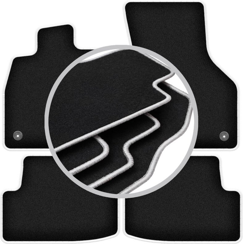 CARLUX-SILVER Autofußmatten für: Volkswagen eGolf Fließheck (2014-2019)