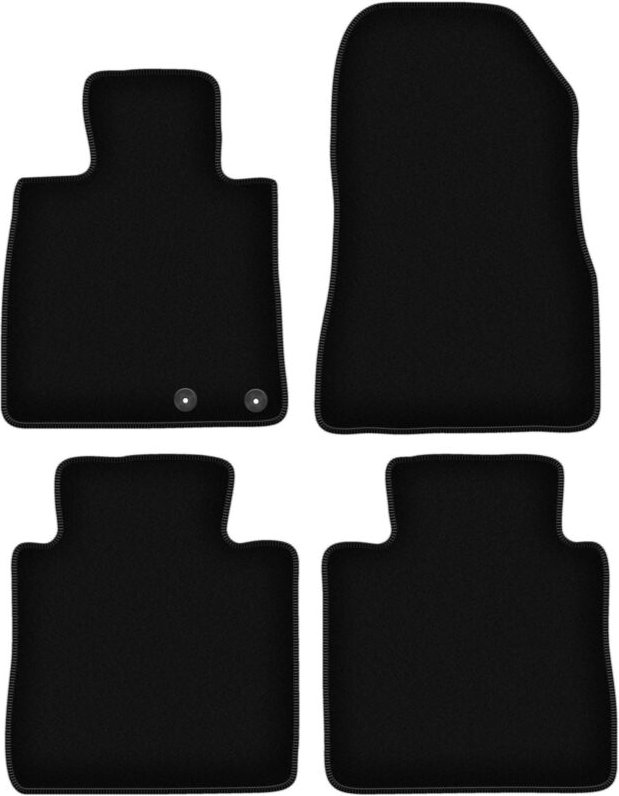 BASIC schwarze Veloursmatten für: Nissan Note II Fließheck (2012-)