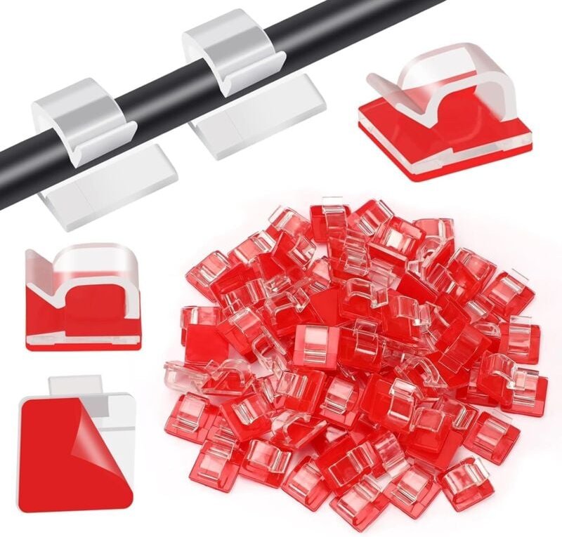Kabelhalter Selbstklebend,60 Stücke Indoor & Outdoor - Kabelclips Für Kabelmanagement - Kabelklemmen & Kabelorganisator ...