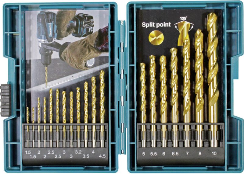 B-67795 Metall-Spiralbohrer-Set 1.5 mm, 2.0 mm, 2.5 mm, 3.0 mm, 3.2 mm, 3.5 mm, 4.0 mm, 4.5 - Makita