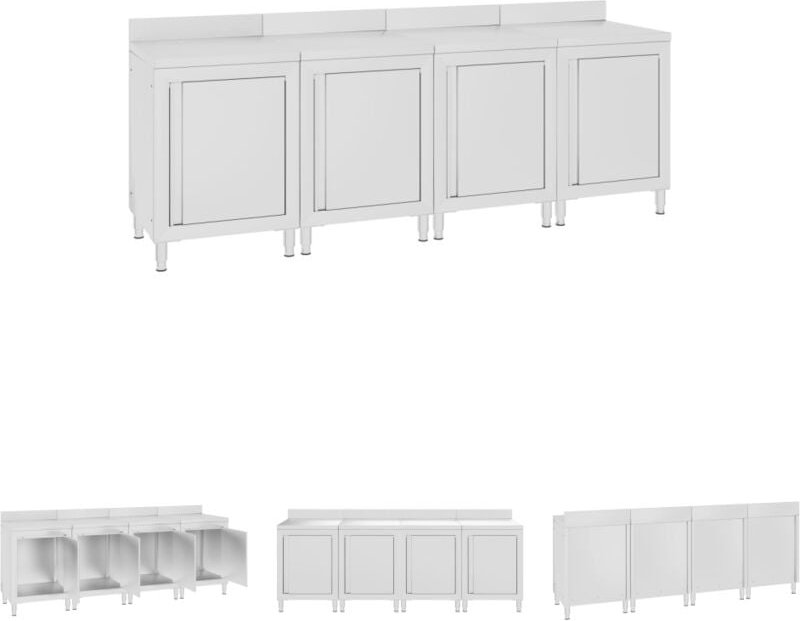 Vidaxl - The Living Store Arbeitsschrank 240x60x96 cm Edelstahl - Gastronomie