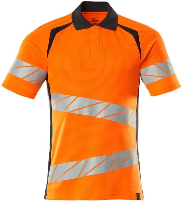 Mascot Polo-Shirt, moderne Passform Polo-shirt Gr. L ONE, hi-vis orange/schwarzblau