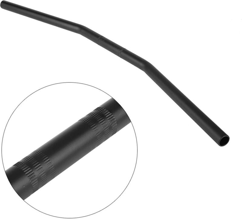 Motorrad Lenker, 7/8 Zoll 22 mm Schwarz Silber Motorrad Bend Lenker Drag Straight Bar(Schwarz) - Ej.life