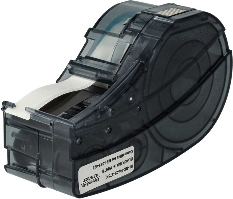 Vhbw - Schriftband-Kassette Ersatz für Brady M21-375-423 für Etiketten-Drucker 9,53mm Schwarz auf Weiß, Permanentpolyest...