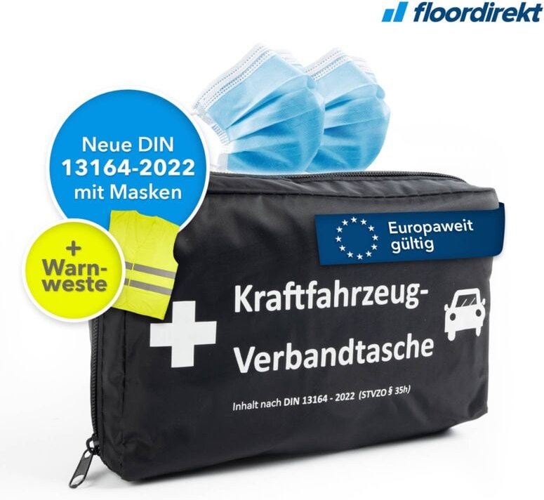 Karat - KFZ-Verbandtasche Erste-Hilfe-Tasche din 13164 Mit Warnweste