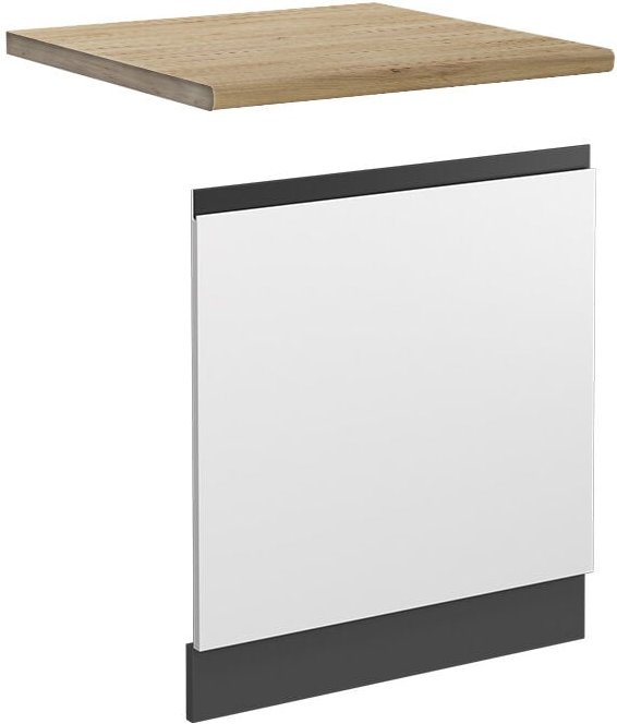 Frontblende R-Line, Weiß, 60 cm , ap Eiche Vicco