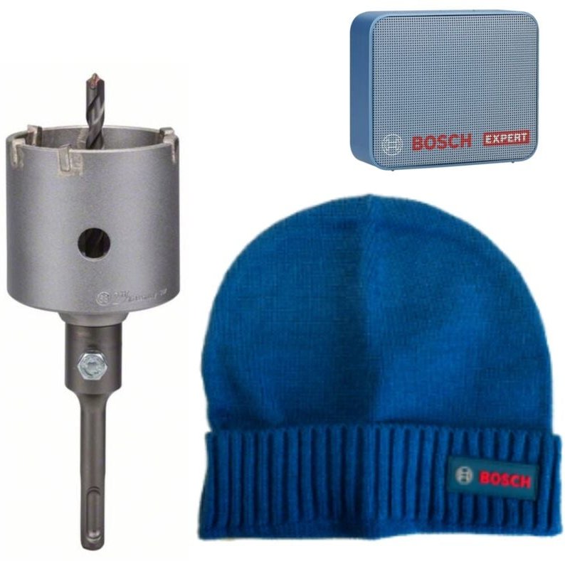 Bosch Hohlbohrkronen sds plus-9 Set, 3-teilig, 68 x 54 mm & jbl GO2 Lautsprecher, Beanie