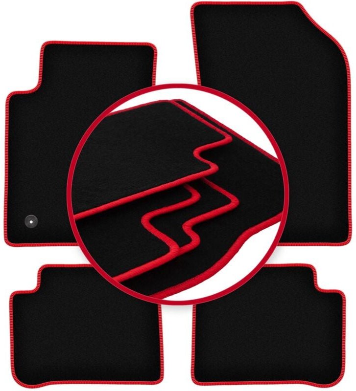 CARLUX-RED Auto-Fußmatten für: Citroen C3 III Fließheck (2017-)