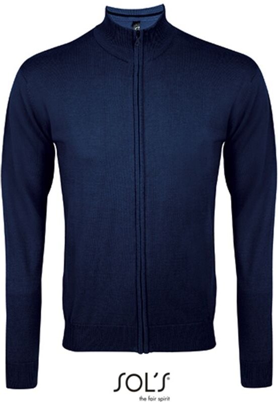 SOL´S Herren Strickjacke mit Reißverschluss L413 (00548) Gr. S navy