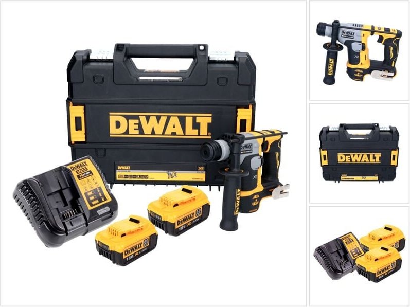 Dch 172 M2 Akku Bohrhammer 18 v 16 mm 1,4 Joule sds plus Brushless + 2x Akku 4,0 Ah + Ladegerät + tstak - Dewalt