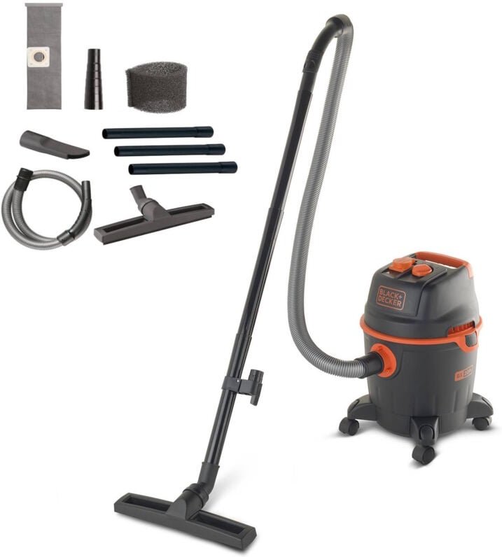 Black&decker - Black+Decker Nass und Trockensauger BXVC20PTE mit Steckdose für Elektrowerkzeug (1200 w, 20 liter)
