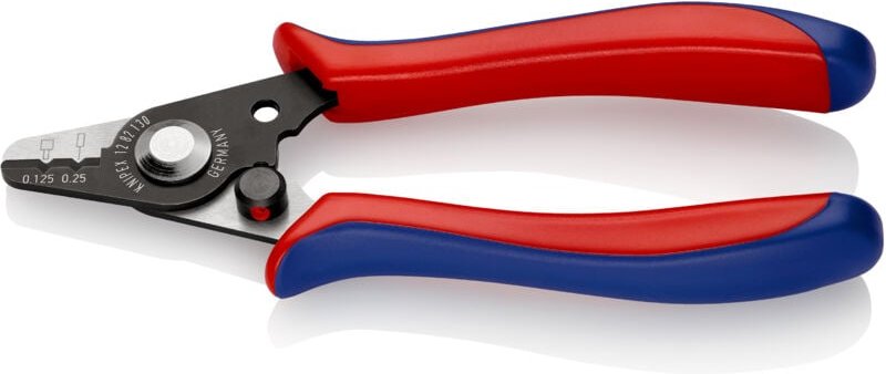 KNIPEX 12 82 130 SB Abisolierzange für Glasfaserkabel mit Kunststoff-Griffhüllen brüniert 130 mm