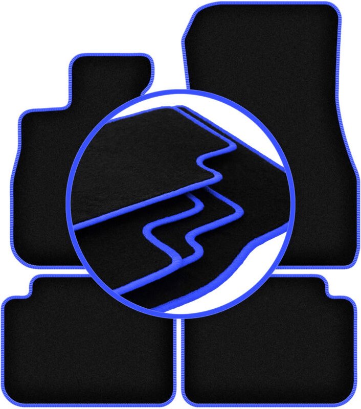 CARLUX-BLUE Autofußmatten für: BMW 8 G16 Gran Coupé (2019-2022)