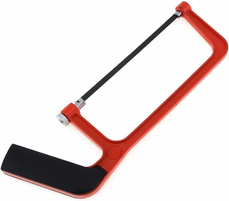 150 mm Metallsäge und Gehrungslade-Set, 15 cm verstellbares Gehrungssägeblatt zum Schneiden im Winkel (rot)