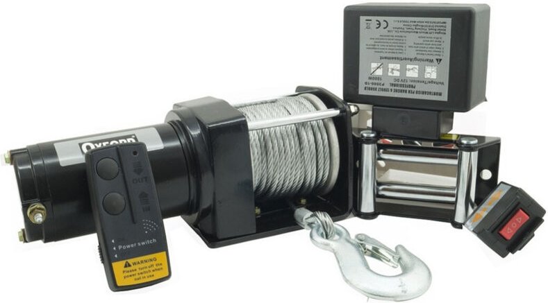 Trade Shop Traesio - Trade Shop - Elektrische Seilwinde, 12 v, 1584 kg, Fernbedienung -