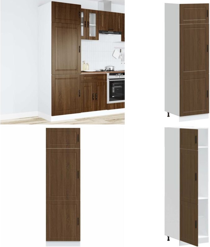 Vidaxl - Küchenschrank Porto Braun Eichen-Optik Holzwerkstoff