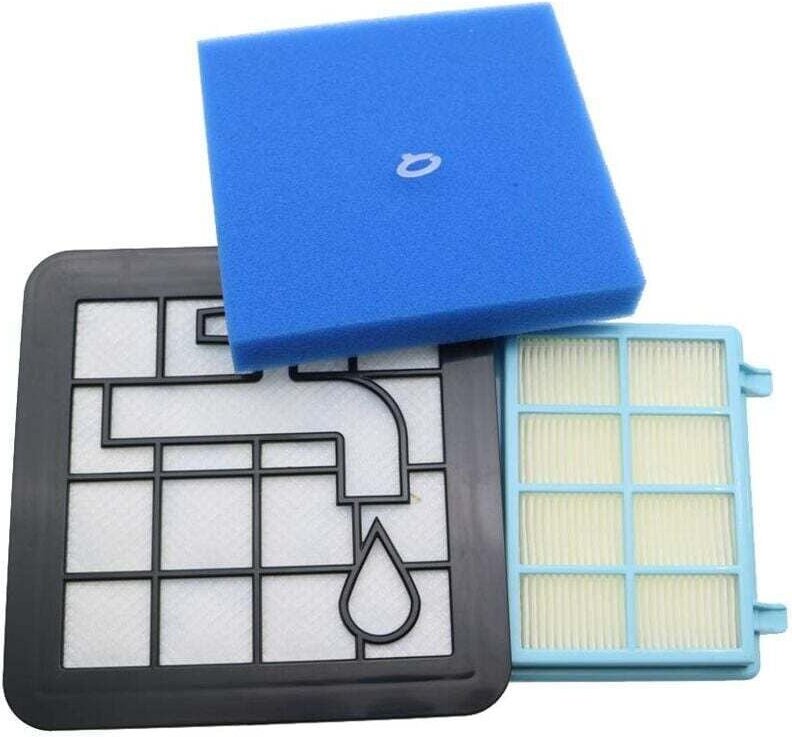 Waschbares Schaumstofffilterset für Philips Power Pro Kompaktstaubsauger – FC9331/09, FC9332/09, FC8010/01, FC8010