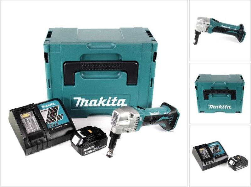 Djn 161 RF1J 18V Akku Knabber Schere + 1x Akku 3,0Ah + Schnellladegerät + Makpac - Makita
