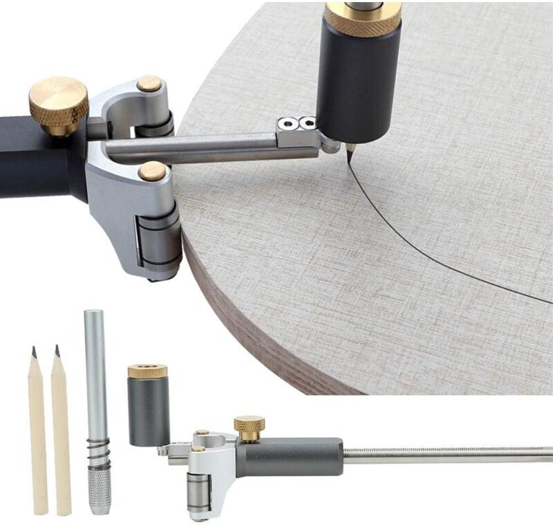 Ej.life - Zimmermannslineal, Markierungslehre, paralleler Linienreißer, Holzbearbeitung, doppelter Verwendungszweck, lin...