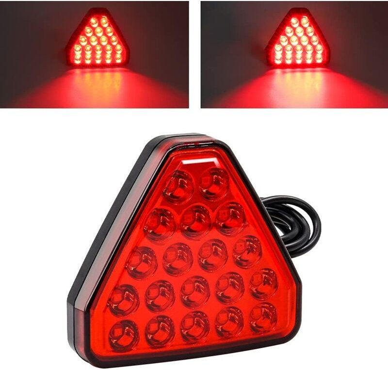 Thumbnail - Alovez - Rückfahrbremswarnleuchte Universal-Blitzlicht Auto-Bremslicht Dreieckiges Rückfahrrücklicht Rotes Bremslicht, 1...