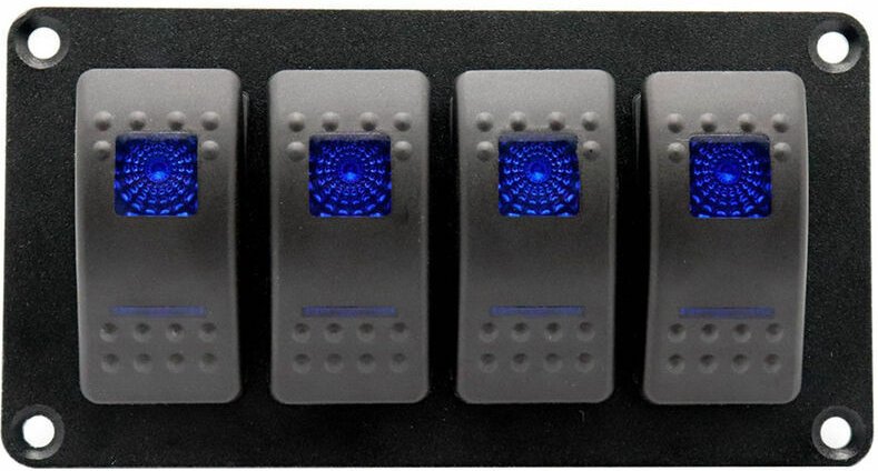 Pannello interruttori a bilanciere a 4 pin e 5 pin, interruttori a bilanciere retroilluminati on-off impermeabili per au...