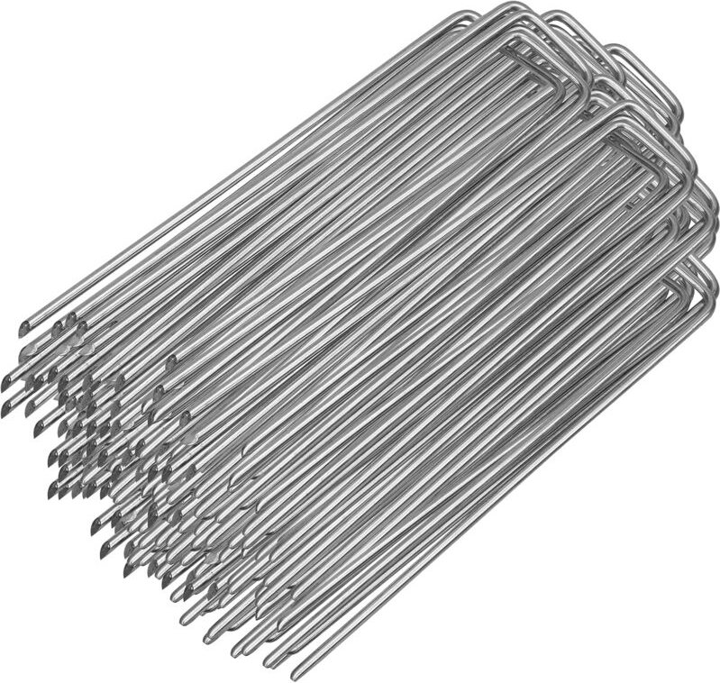 200er-Pack Erdankerpfähle, robuste, grasfreie, nicht gewebte Gartenpfähle für den Gartenzaun (2,5 x 4 x 200 mm)