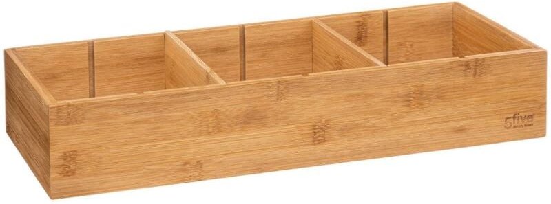 Thumbnail - Modularer organizer mit 3 fächern tidy smart bambus 38x15cm - 5five