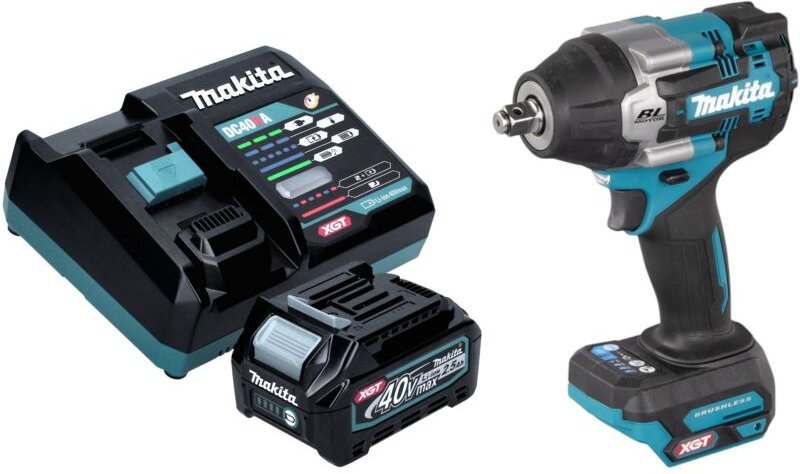 Makita TW 007 GD101 Akku Schlagschrauber 40 V max. 760 Nm 1/2'' Brushless + 1x Akku 2,5 Ah + Ladegerät