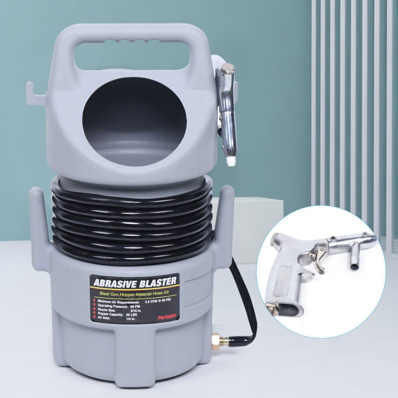 Sandstrahlgerät, tragbares Sandstrahlgerät, Sandstrahlgerät-Bausätze - Effizientes Werkzeug für Sandstrahlarbeiten in In...