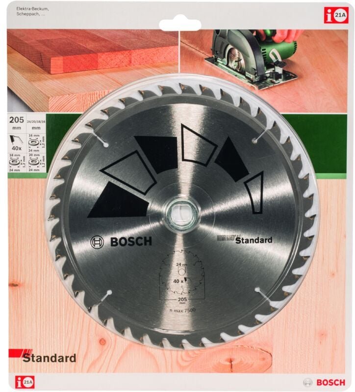 Standard Kreissägeblatt ø 205 mm Bosch 2609256822