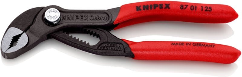Knipex - Wasserpumpenzange Cobra 87 01 125 Kunststoff überz., atramentiert, 125 mm