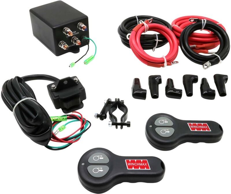 Komplette 12-V-Windensteuerbox, Lenkerschalter, zwei kabellose Fernbedienungen