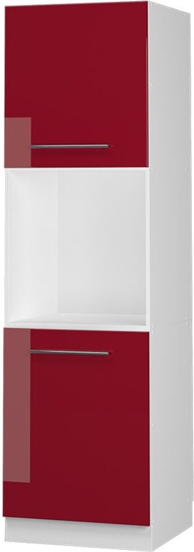 Vicco - Herdumbauschrank Fame-Line, Bordeaux Hochglanz, 60 cm mit offenem Regal