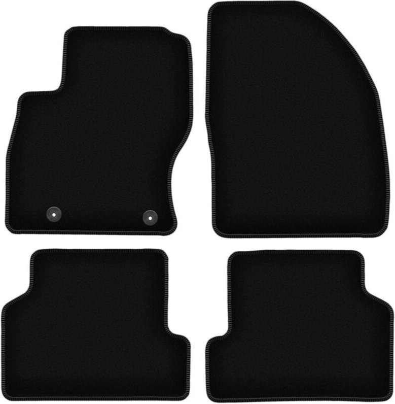BASIC schwarze Veloursmatten für: Ford Focus MK2 Kombi, Limousine, Fließheck (2004-2011)